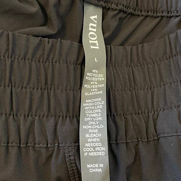 Vuori Villa Wideleg Relaxed Fit Pants Black Lightweight Womens Size Large - Picture 13 of 15